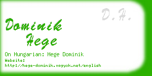 dominik hege business card